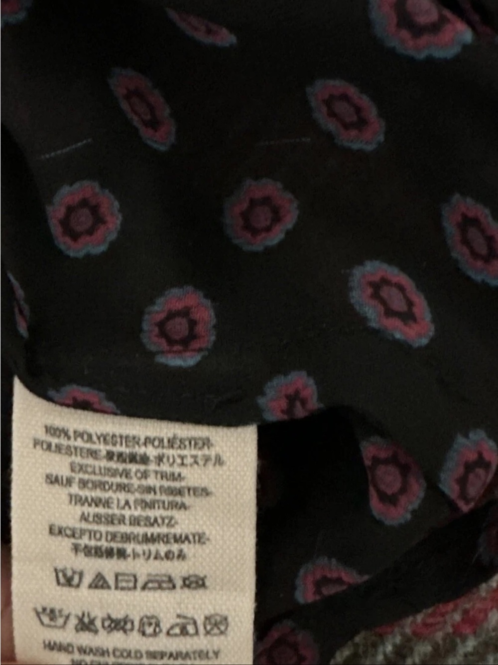 #302 FREE PEOPLE Black Sheer Button-Down Shirt with Purple Dot Print - Picture 8 of 8
